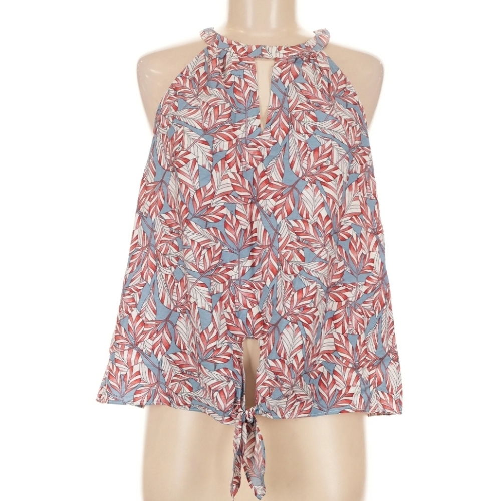 Joy Joy Red & Blue Halter Tank Top, sz. M